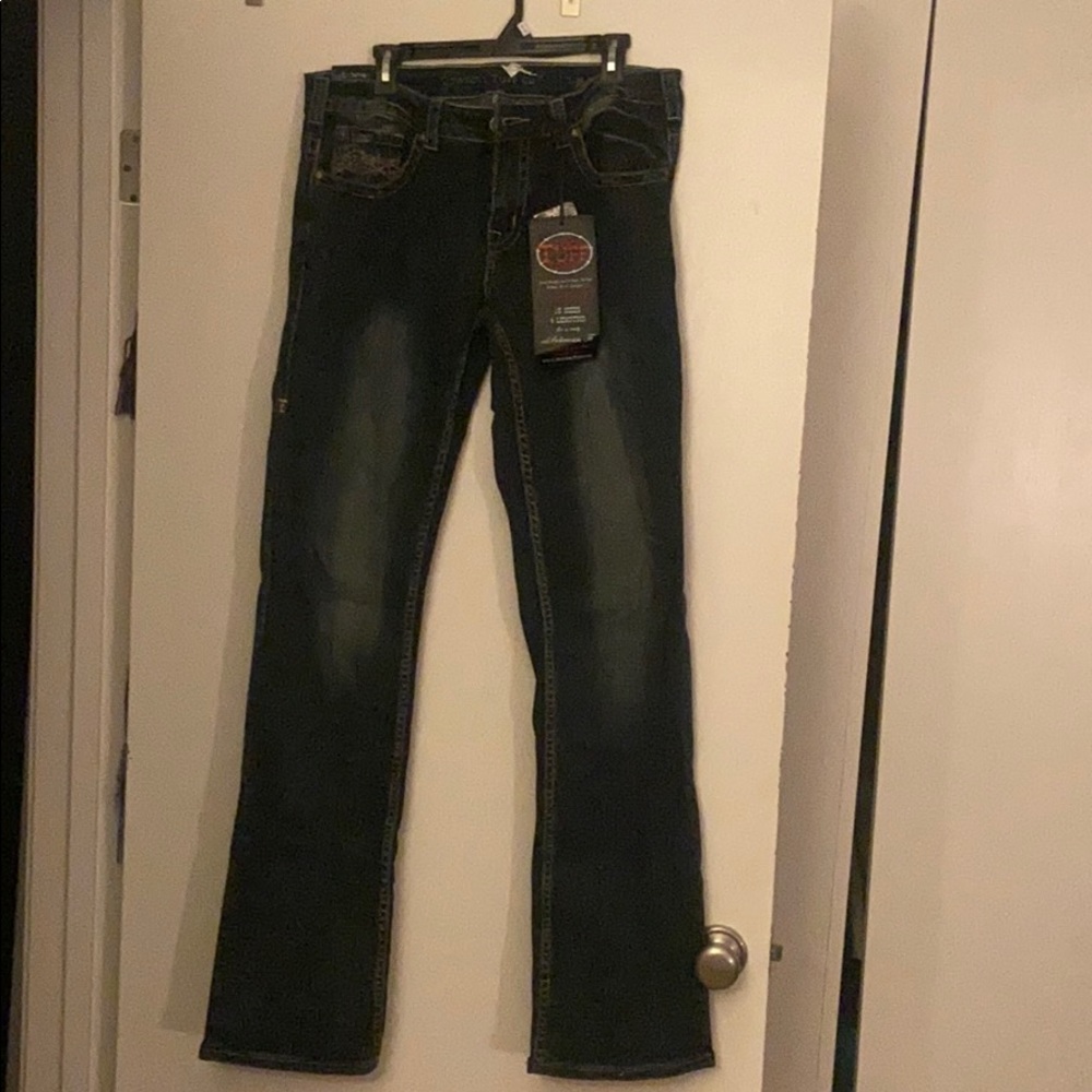 Jeans - Cowgirl Tuff - Don’t fence me in dark